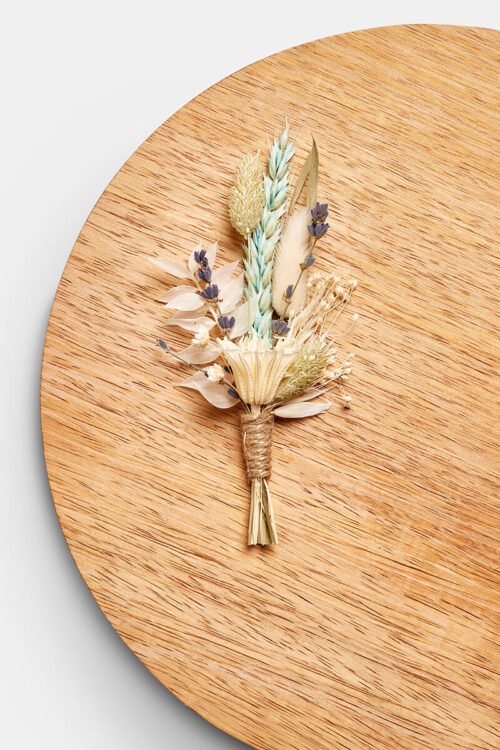 Corsages Blauw Paars Bruidegomscorsage