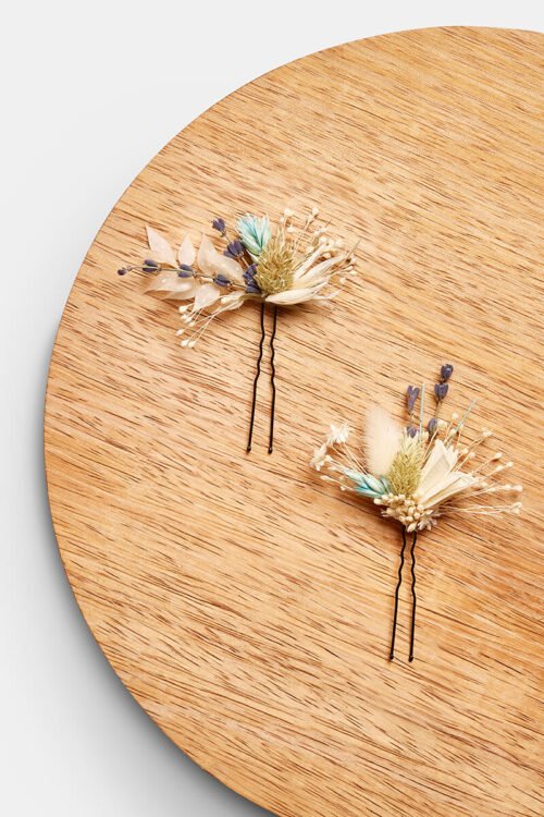 Corsages Blauw Paars Haarpin