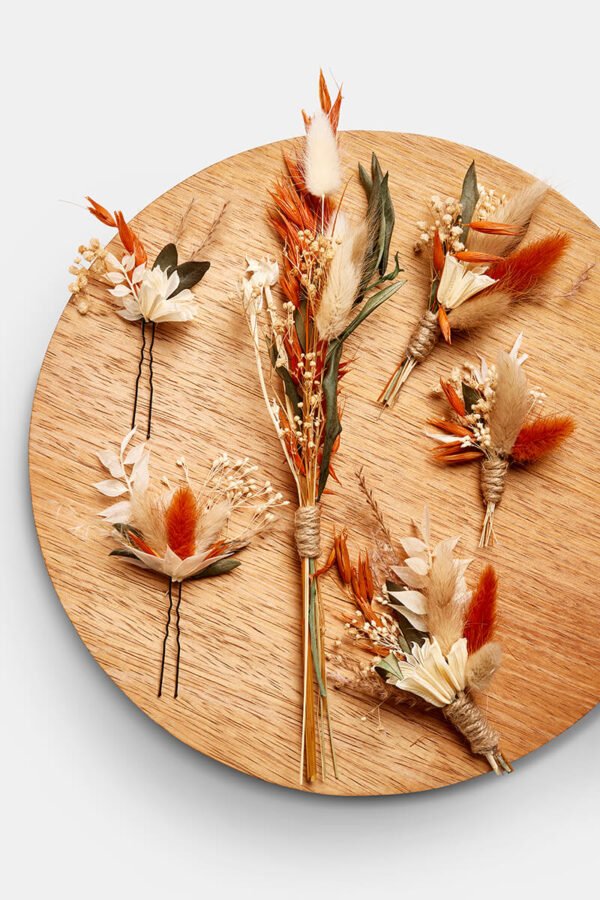 Corsages Roest set