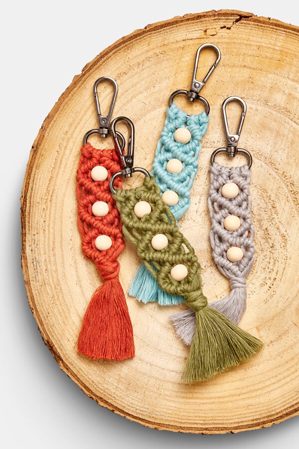 Macrame sleutelhanger kraal set Macrame sleutelhanger kraal set