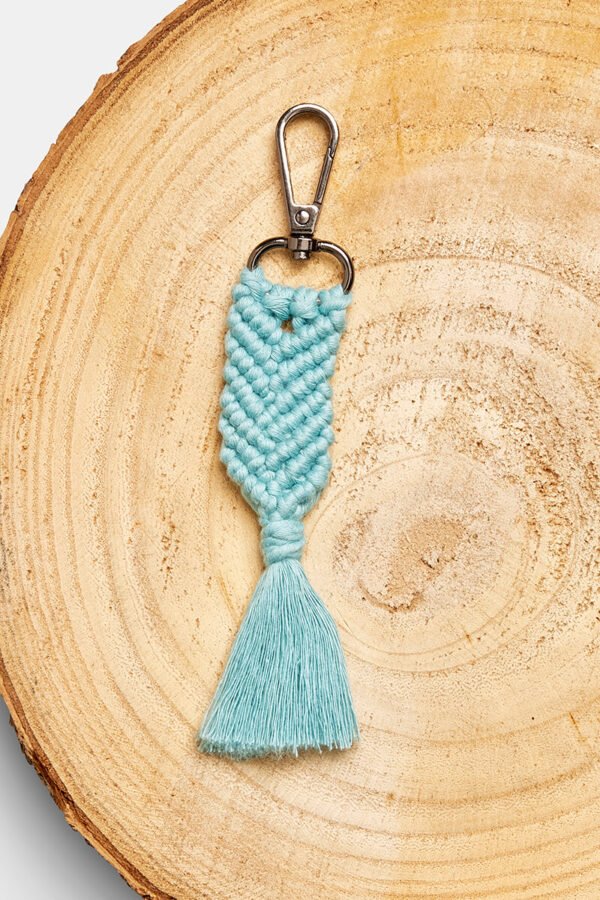 Sleutelhanger visgraad blauw