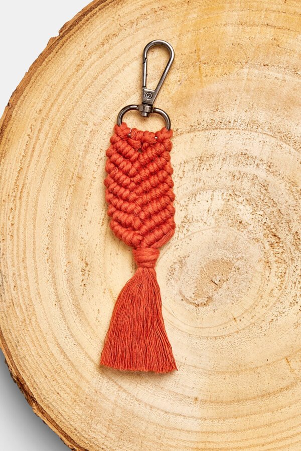 Sleutelhanger visgraad bruin