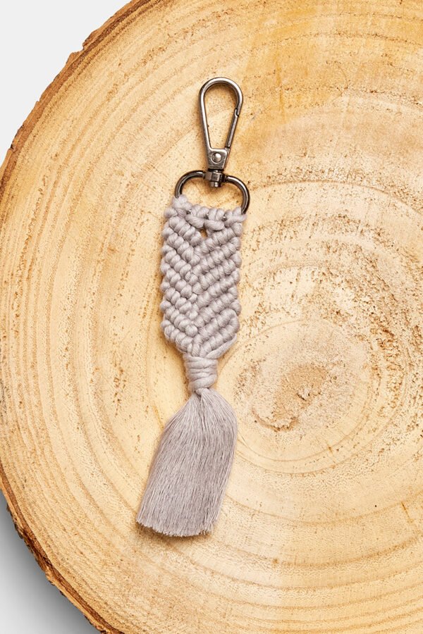 Sleutelhanger visgraad grijs