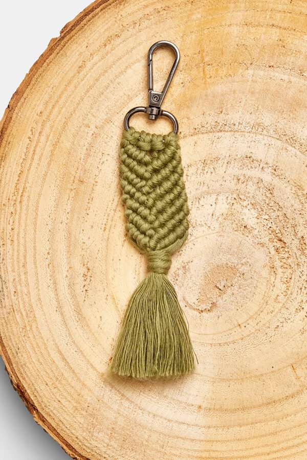 Sleutelhanger visgraad groen